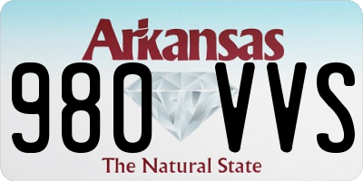 AR license plate 980VVS