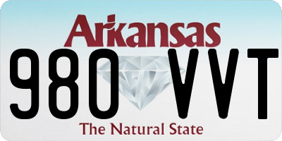AR license plate 980VVT