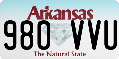 AR license plate 980VVU