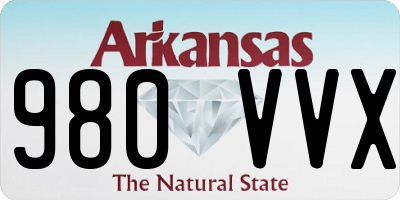 AR license plate 980VVX