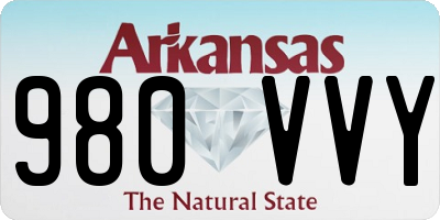 AR license plate 980VVY