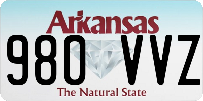 AR license plate 980VVZ