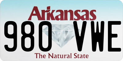 AR license plate 980VWE