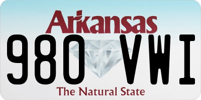 AR license plate 980VWI