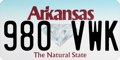 AR license plate 980VWK
