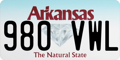 AR license plate 980VWL
