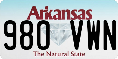 AR license plate 980VWN