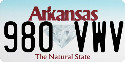 AR license plate 980VWV