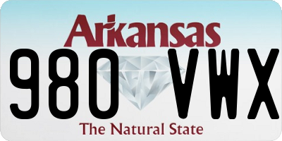 AR license plate 980VWX