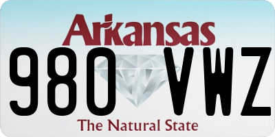 AR license plate 980VWZ