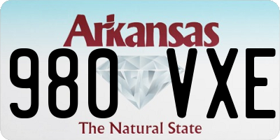 AR license plate 980VXE