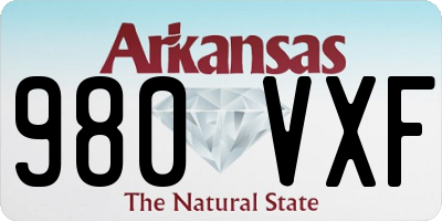 AR license plate 980VXF