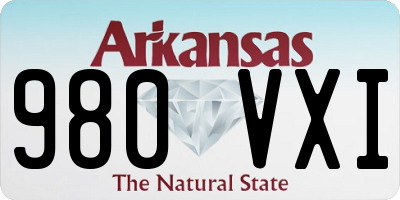 AR license plate 980VXI