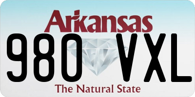 AR license plate 980VXL