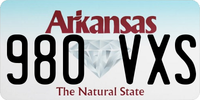 AR license plate 980VXS