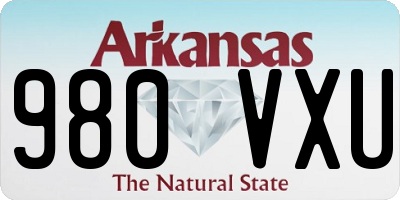 AR license plate 980VXU