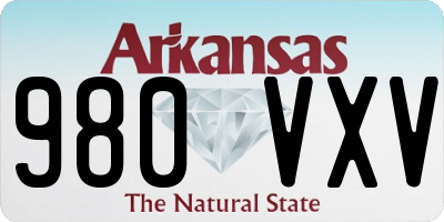 AR license plate 980VXV
