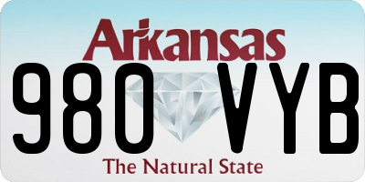 AR license plate 980VYB