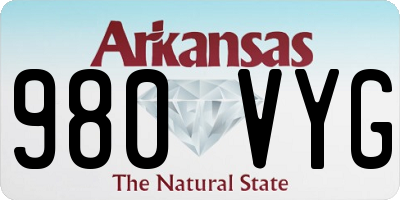 AR license plate 980VYG