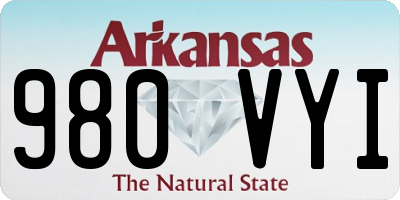 AR license plate 980VYI