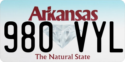 AR license plate 980VYL