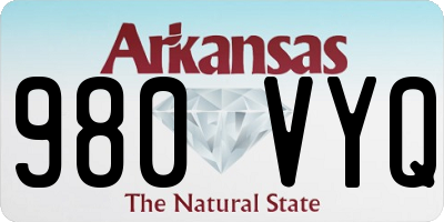 AR license plate 980VYQ