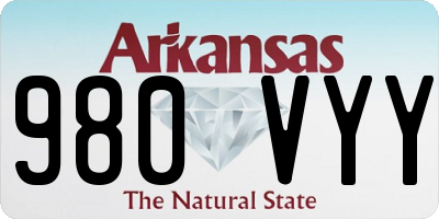 AR license plate 980VYY