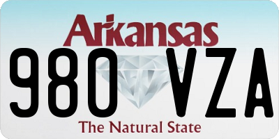AR license plate 980VZA