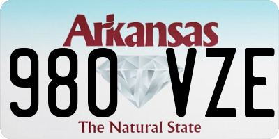 AR license plate 980VZE