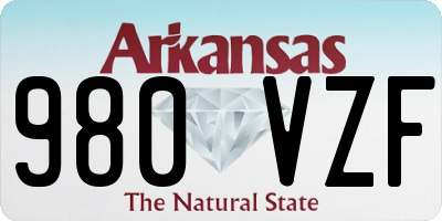 AR license plate 980VZF