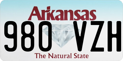 AR license plate 980VZH