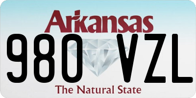 AR license plate 980VZL