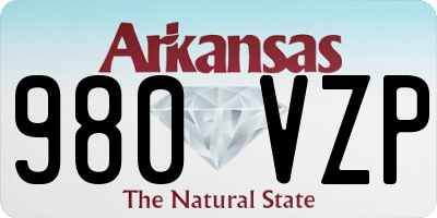 AR license plate 980VZP