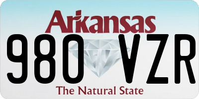 AR license plate 980VZR