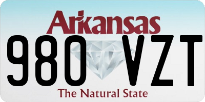 AR license plate 980VZT