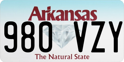 AR license plate 980VZY