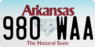 AR license plate 980WAA