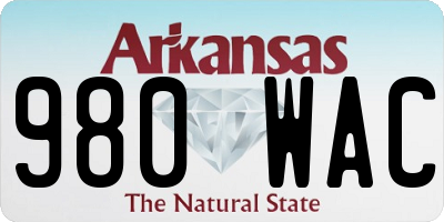 AR license plate 980WAC