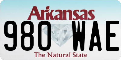 AR license plate 980WAE