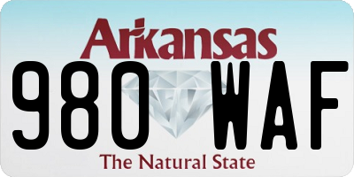 AR license plate 980WAF