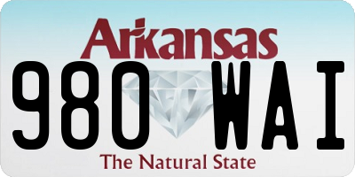 AR license plate 980WAI