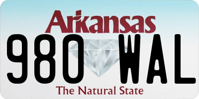 AR license plate 980WAL