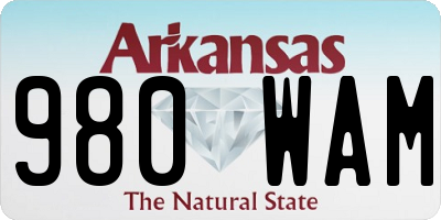 AR license plate 980WAM