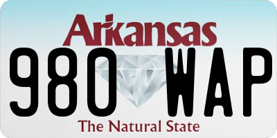 AR license plate 980WAP