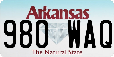 AR license plate 980WAQ