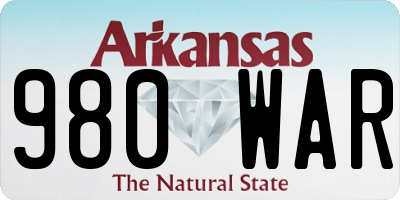 AR license plate 980WAR
