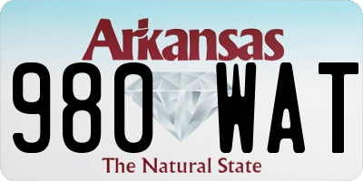 AR license plate 980WAT