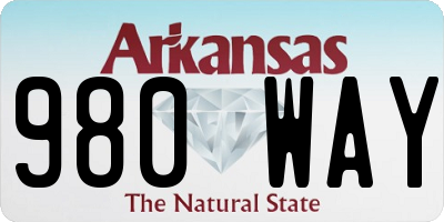 AR license plate 980WAY