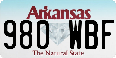 AR license plate 980WBF
