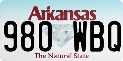 AR license plate 980WBQ